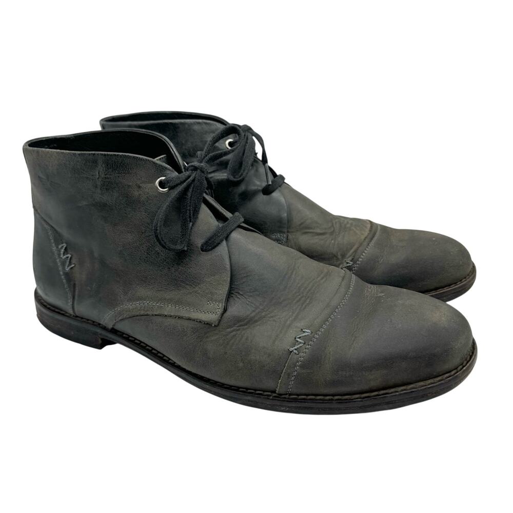 Fortress of Inca Anthro Leather Lace Up Chukka Desert Dress Ankle Boot Grey 11